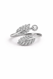Bague Emmy – Bague feuille ajustable en acier inoxydable