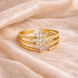 Bague Yemena – Bague étoile dorée en acier inoxydable