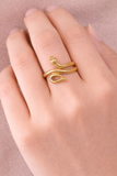 Bague Tiron – Bague serpent dorée en acier inoxydable