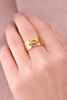 Bague Olivia – Bague dorée ajustable au design moderne