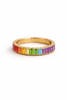 Bague Amori – Bague dorée multicolore en acier inoxydable