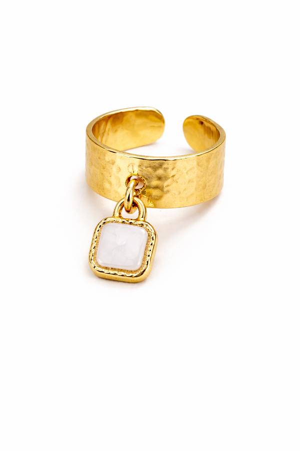 Bague Mylis – Bague dorée ajustable acier inoxydable | Welegance