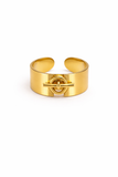Bague Olivia – Bague dorée ajustable au design moderne