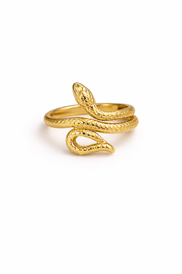 Bague Tiron – Bague serpent dorée en acier inoxydable