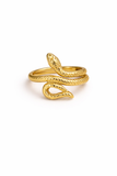 Bague Tiron – Bague serpent dorée en acier inoxydable